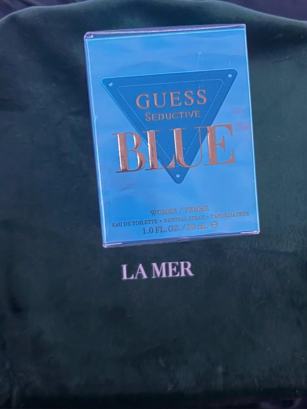 LA MER Velvet Jewelry Box for women Accessories - Green and Gold